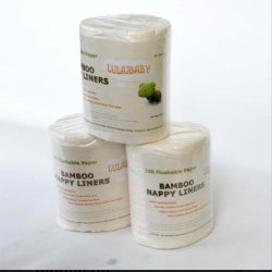 Lulajbaby - Bamboo Nappy Liners, Blepapir, Aff�ringsfanger til stofbleer /100 ark
