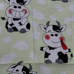 Lulajbaby - Tetrable i 100 % bomuld, med glade k�rer motivet, 70 x 80 cm