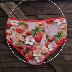 Tymoszku - Premium Menstruationstrusser i bomuld &amp; bambus, FIGI, S� H�ndsyet | Jordb�r