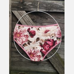 Tymoszku - Premium Menstruationstrusser i bomuld &amp; bambus, FIGI,S � H�ndsyet | Vintage Blomster
