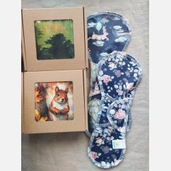 Tymoszku - Premium Menstruationstrusser i bomuld &amp; bambus, FIGI,S � H�ndsyet | Vintage Blomster