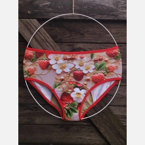Tymoszku - Premium Menstruationstrusser i bomuld & bambus, Figi, 6XL � H�ndsyet | Jordb�r
