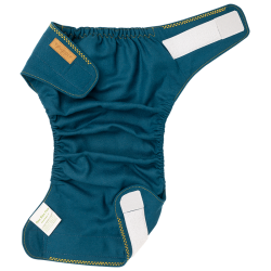 Puppi - Cover til genanvendelige stofbleer i bld merinould Royal Blue