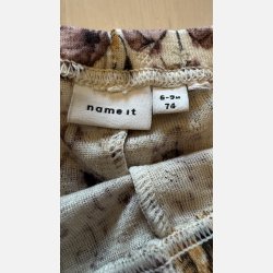 Name it - Pigebukser i  merinould,med blondemanchetter og blomstermotivet, brugte, like NY, 74 cm 