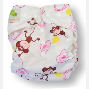 Lulajbaby - PUL Lommeble One Size - Polar Fleece & Justerbar Pasform /4-16 kg, ZOO