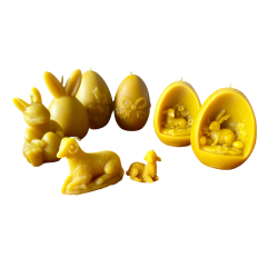 Mini P�skelam / P�skepynt  i Bivoks - H�ndlavet og b�redygtigt lys