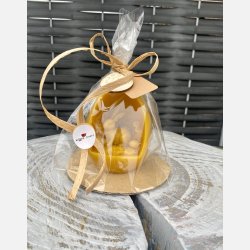 P�ske�g med p�skehare med �g / P�skepynt i Bivoks - H�ndlavet og b�redygtigt lys