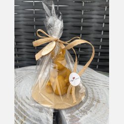 P�skehare med �g / P�skepynt  i Bivoks - H�ndlavet og b�redygtigt lys