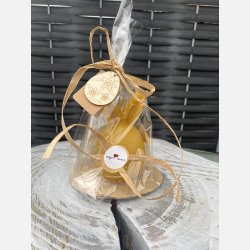 Stor P�ske�g med kanin�rer / P�skepynt  i Bivoks - H�ndlavet og b�redygtigt lys