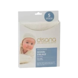 Disana - Silkeindlg, naturlig Stay Dry til genanvendelige bleer, 5 stk.