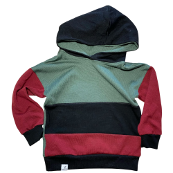 Ty.Bles - Hoodie med htte/Trj  i merinould, upcyking, 98cm (3r)