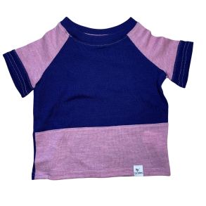 Ty.Bles - Bluse med korte arme/ t-shirt i merinould, Zero Waste, 74/80 cm (6-12 mdr)