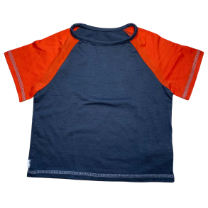 Ty.Bles - Bluse med korte arme/ t-shirt i merinould og silke, designer brnetj