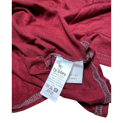 Ty.Bles - Bluse med korte arme/ t-shirt i merinould og silke, Zero Waste, 110 cm (5 �r)