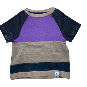 Ty.Bles - Bluse med korte arme/ t-shirt i merinould, Zero Waste, 62/68 cm (3-6 mdr)