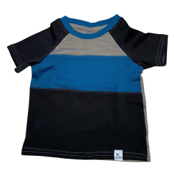 Ty.Bles - Bluse med korte arme/ t-shirt i merinould, Zero Waste, 74/80 cm (6-12 mdr.)