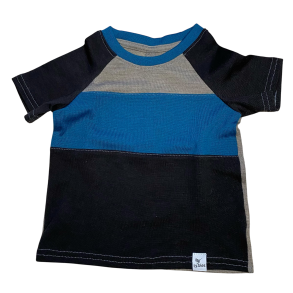 Ty.Bles - Bluse med korte arme/ t-shirt i merinould, Zero Waste, 74/80 cm (6-12 mdr.)