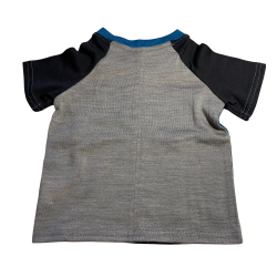 Ty.Bles - Bluse med korte arme/ t-shirt i merinould, Zero Waste, 74/80 cm (6-12 mdr.)