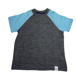 Ty.Bles - Bluse med korte arme/ t-shirt i merinould, Zero Waste, 104 cm (4 r)