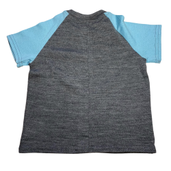 Ty.Bles - Bluse med korte arme/ t-shirt i merinould, Zero Waste, 104 cm (4 r)