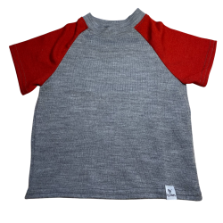 Ty.Bles - Bluse med korte arme/ t-shirt i merinould, Zero Waste, 98 cm (3 r)