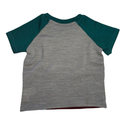 Ty.Bles - Bluse med korte arme/ t-shirt i merinould, Zero Waste, 62/68 cm (3-6 mdr)