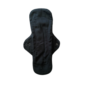 Womens Place - Genanvendelige natbind i kologisk bambus og bomuld, Sort, 30 cm