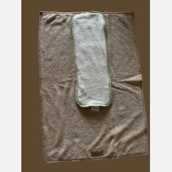 Puppi - Maksimal absorberende og bl�d bambus foldbar indsats, mocca farve