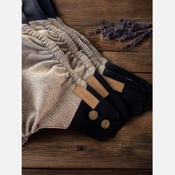 Puppi - Cover i merinould til stofbleer, new color ��Siamese Black��