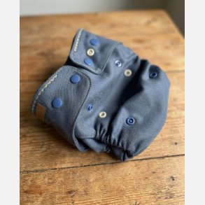 Puppi - Cover til genanvendelige stofbleer i bl�d merinould ��Blue Fjord��