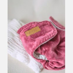 Puppi - Formsyet bambusble med en lomme, natble ``Rose Petal��