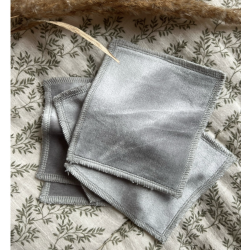 Puppi - Vaskeklude i bl�d bambus i gr�, 15 x 15 cm, 1 stk.