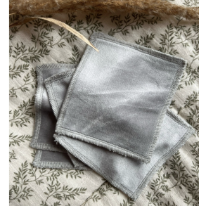 Puppi - Vaskeklude i bl�d bambus i gr�, 15 x 15 cm, 1 stk.