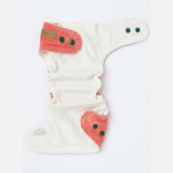 Puppi - Formsyet bambusble med en lomme, natble ``Coral Bloom��
