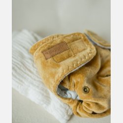 Puppi - Formsyet bambusble med en lomme, natble ``Golden Fields``