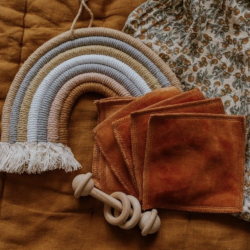 Puppi - Vaskeklude i bl�d bambus, rustik brun, 15 x 15 cm, 1 stk.