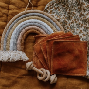 Puppi - Vaskeklude i bl�d bambus, rustik brun, 15 x 15 cm, 1 stk.