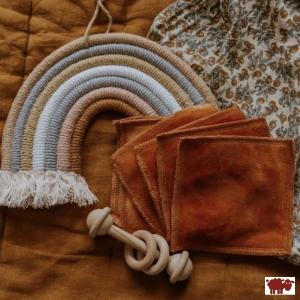 Puppi - Vaskeklude i bl�d bambus, rustik brun, 15 x 15 cm, 1 stk.