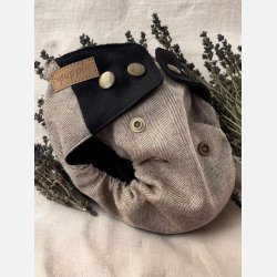 Puppi - Cover i merinould til stofbleer, new color ��Siamese Black��