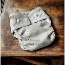 Puppi - Cover til genanvendelige stofbleer i bl�d merinould, new colour ��Nature Glow��