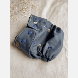 Puppi - Cover til genanvendelige stofbleer i bl�d merinould ��Blue Fjord��