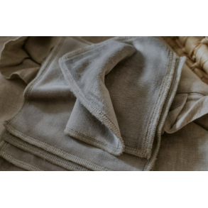 Puppi - Vaskeklude i bld bambus i gr, 15 x 15 cm, 1 stk.