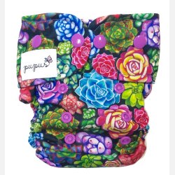 Pupus - AIO- All in One Genanvendelig ble,  bambus &amp; bomuld, Sukkulenter