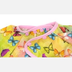 Pupus- Hagesm�k med lange �rmer og lomme, trykknapper, Sommerfugle