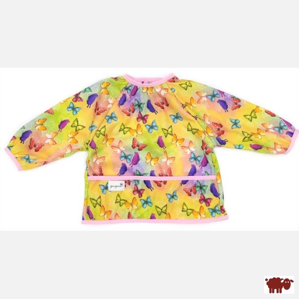 Pupus- Hagesm�k med lange �rmer og lomme, trykknapper, Sommerfugle