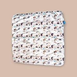 Pupus -Stor, Bl�d Pusleunderlag, Hunde, 69 x 69 cm