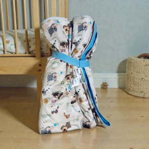 Pupus -Stor, Bl�d Pusleunderlag, Hunde, 69 x 69 cm