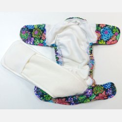 Pupus - AIO- All in One Genanvendelig ble,  bambus &amp; bomuld, Sukkulenter