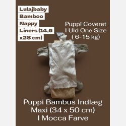 Lulajbaby - Bamboo Nappy Liners, Blepapir, Aff�ringsfanger til stofbleer /100 ark