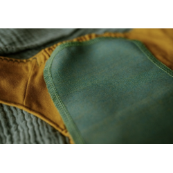 Puppi - Cover til genanvendelige stofbleer i bld merinould Green Herringbone